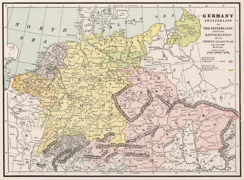 Detail of Germany Switzerland and The Netherlands During the Reformation and the Thirty Years' War