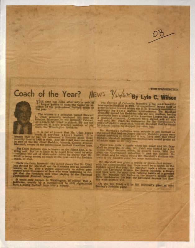 Coach of the Year?, article