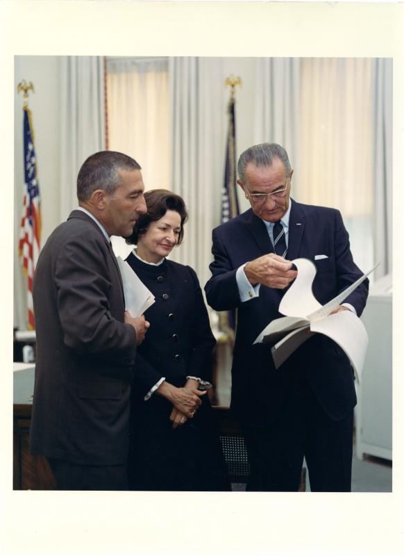 Special presentation to Stewart L. Udall by President Lyndon B. Johnson ...
