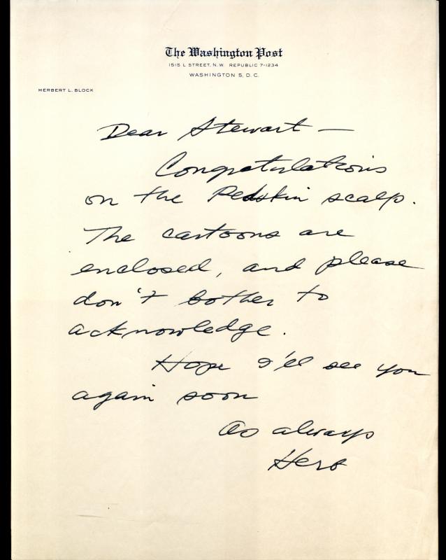 Letter from Herbert L. Block