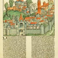 Detail of Perugia, Italy, Liber chronicarum