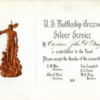 USS Arizona Silver Service card